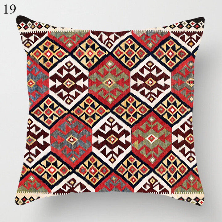 Ethnic Boho Mandala Print Linen Throw Pillow Case Sofa Cushion Cover Home Decor# Kalsten