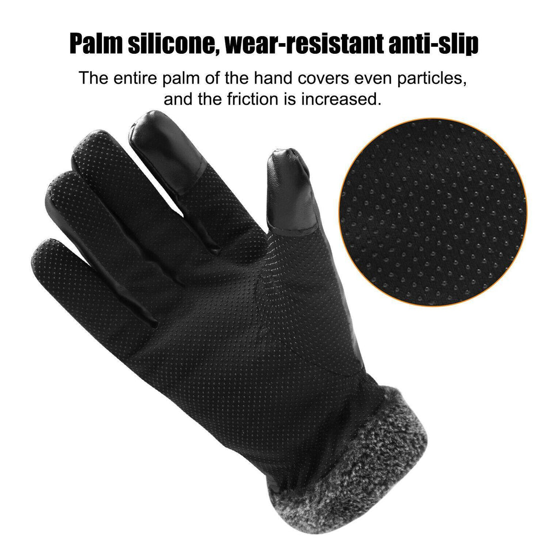 Waterproof Touchscreen Leather Ski Gloves – -30°C