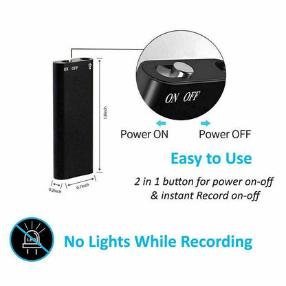 Skanto | Mini Voice Recorder – Mini Audio Recorder – Mini Recording Device – Smallest Hidden Audio Recorder