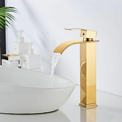 BowLift | Vanity faucet waterfall faucet brass vanity faucet mixer tap