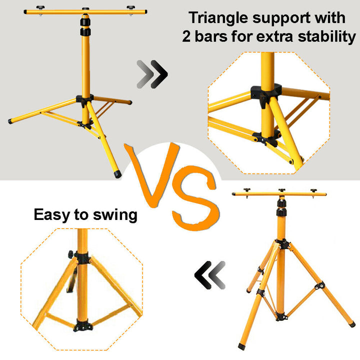 Telescope Steel Tripod for Construction Floodlight LED Floodlight Tripod | Kalsten