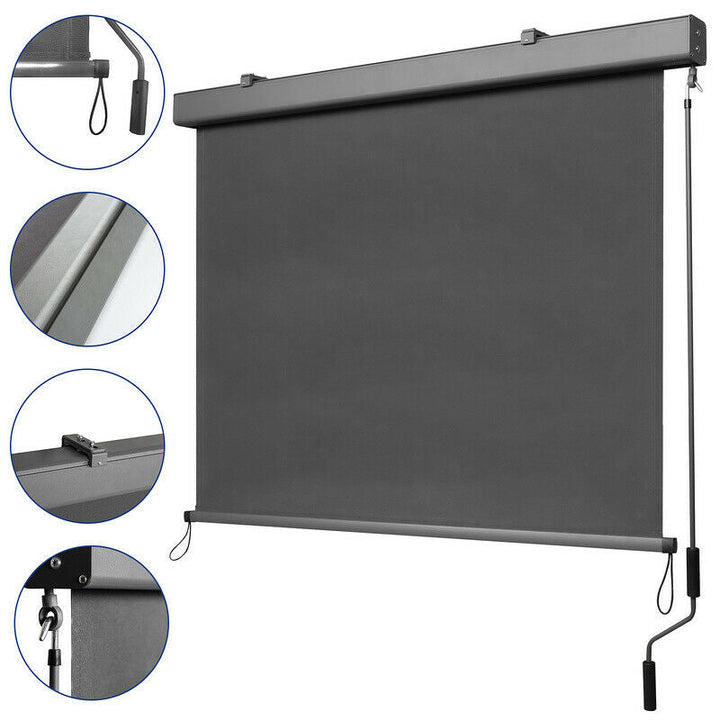 Vertical awning sun protection outdoor roller blind anthracite 2.5M*1.4M | Kalsten