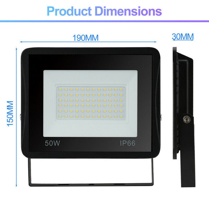 LED Floodlight with Tripod Construction Light 2X50W Cool White | Kalsten