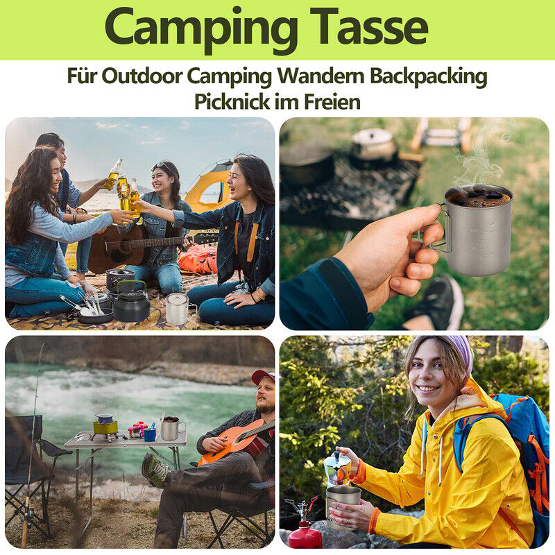 Titan Cup Set with Cutlery Forks & Spoons Camping Cups | Kalsten