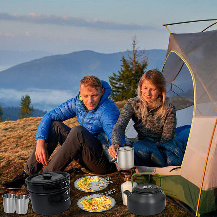 Titan Cup Set with Cutlery Forks & Spoons Camping Cups | Kalsten