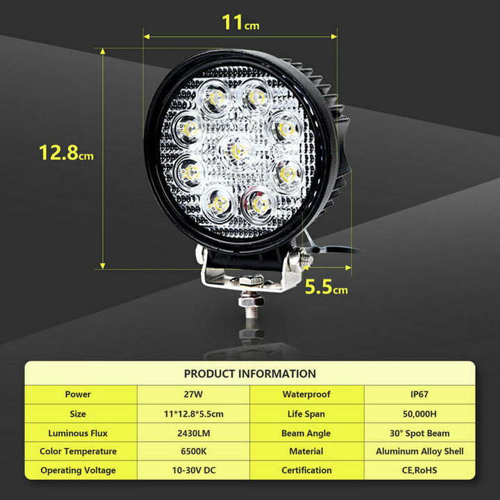 LED Work Spotlight 6X 27W Spotlight | Kalsten