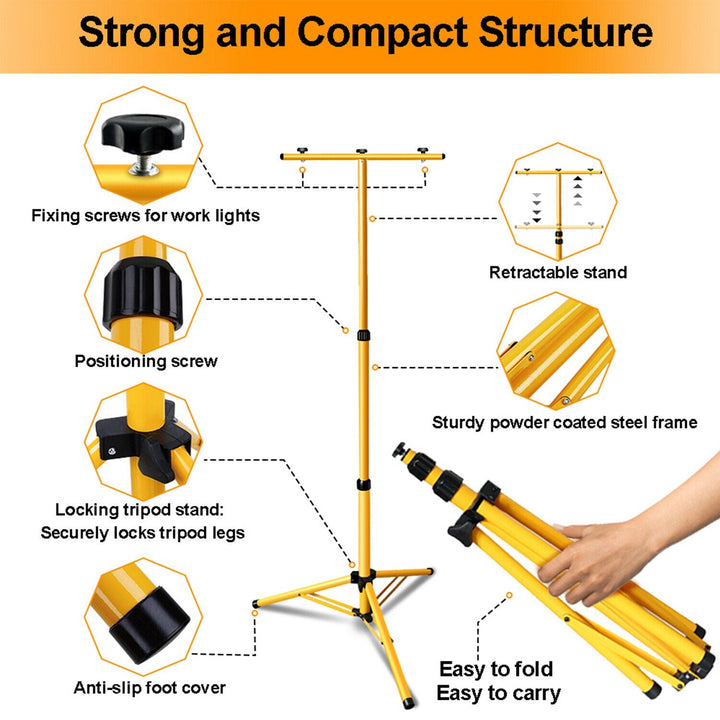 Telescope Steel Tripod for Construction Floodlight LED Floodlight Tripod | Kalsten
