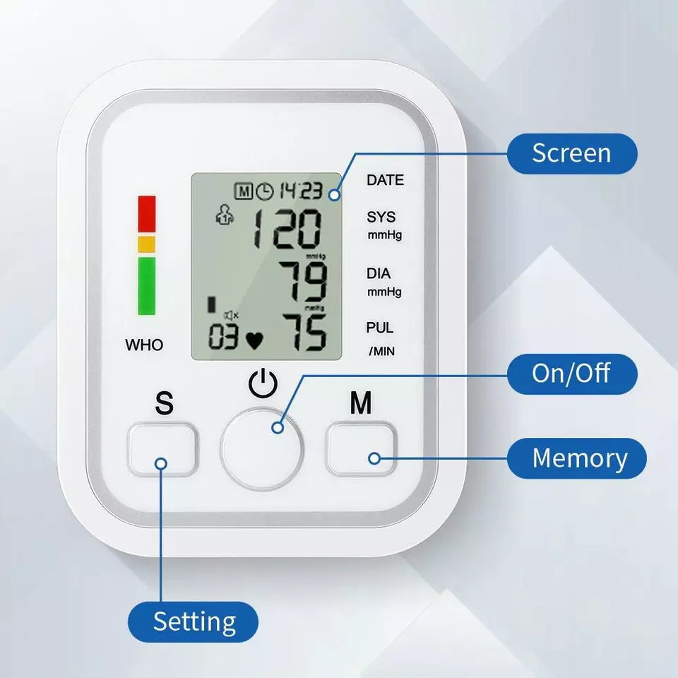 Skanto | Digital Blood Pressure Monitor | Fully Automatic, Intellisense Technology & Memory Function for Home and Travel Use
