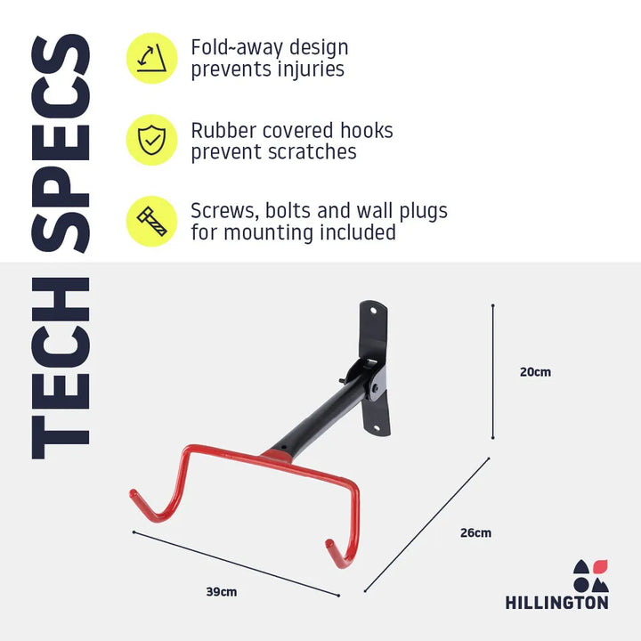 Space-Saving Bicycle Wall Hook with Protection