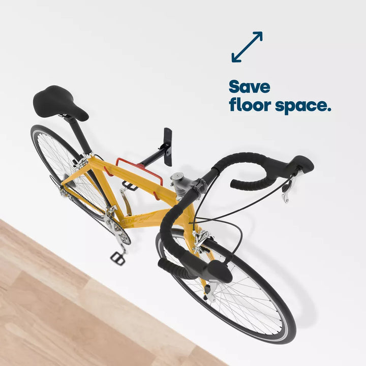 Space-Saving Bicycle Wall Hook with Protection