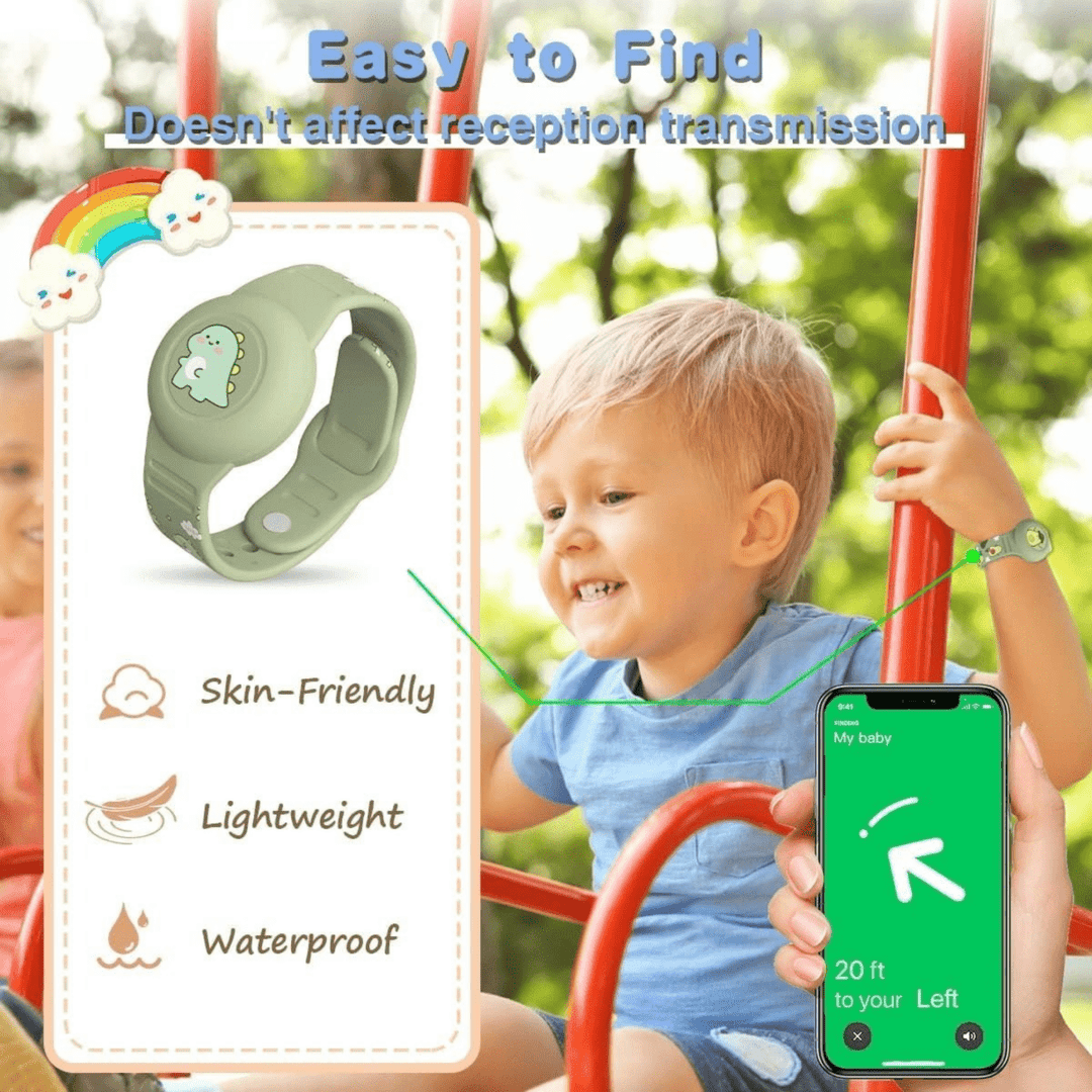 Kalsten | SAFESNUG – Kids’ Airtag Bracelet with Fun Dino Design