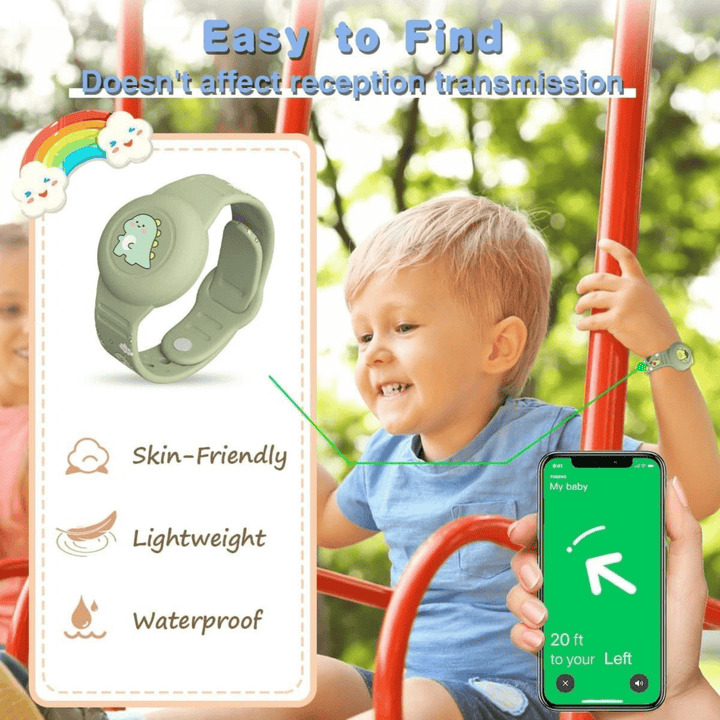 Kalsten | SAFESNUG – Kids’ Airtag Bracelet with Fun Dino Design