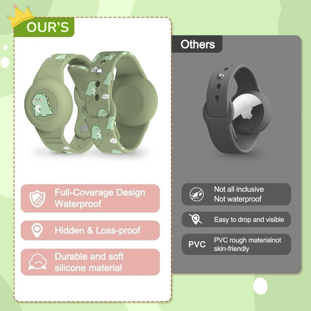 Kalsten | SAFESNUG – Kids’ Airtag Bracelet with Fun Dino Design
