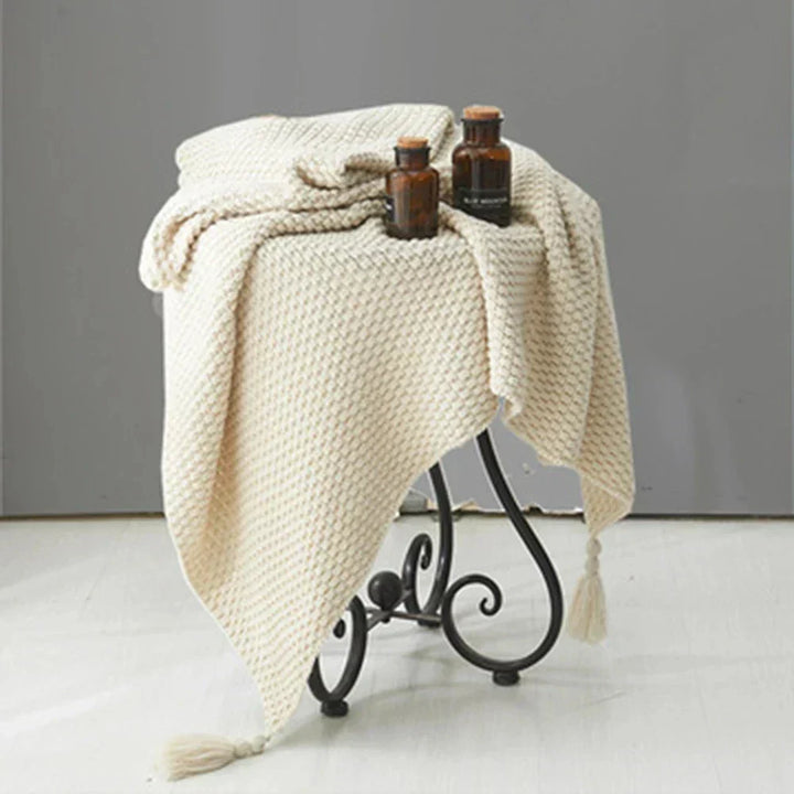 Kalsten | Scandinavian Knitted Wool Blanket - Aurora