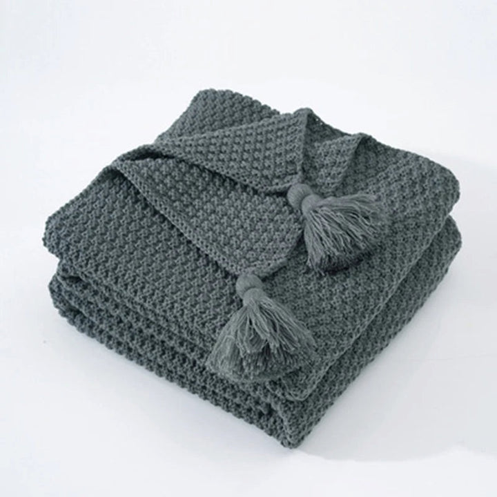 Kalsten | Scandinavian Knitted Wool Blanket - Aurora