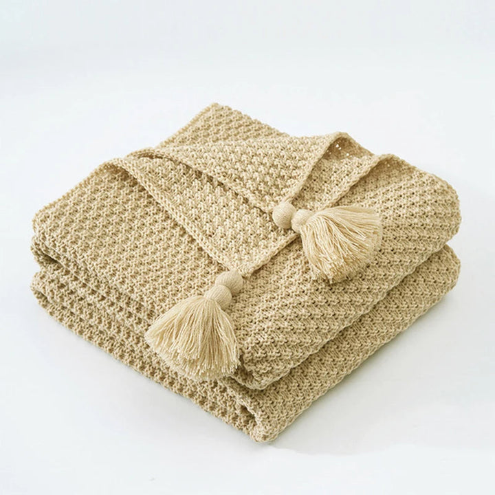 Kalsten | Scandinavian Knitted Wool Blanket - Aurora