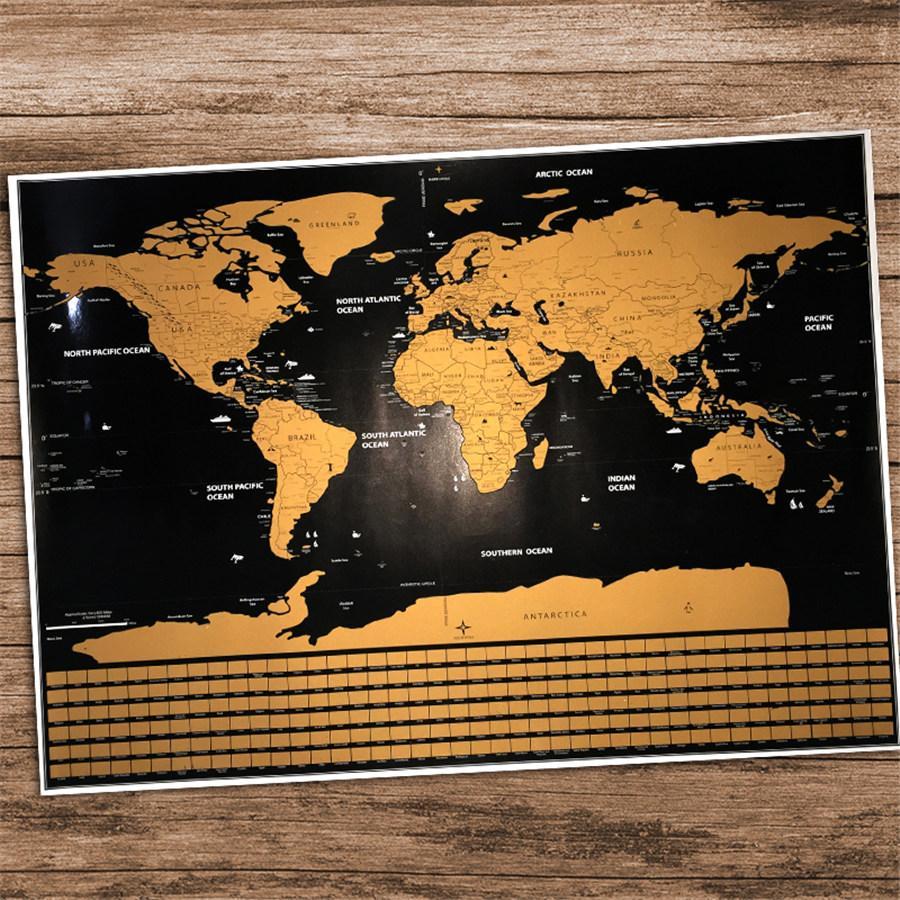 Scratch Off World Map Poster | Kalsten