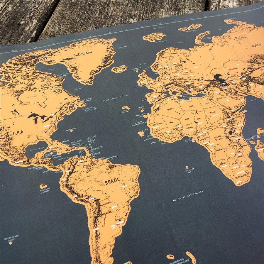 Scratch Off World Map Poster | Kalsten