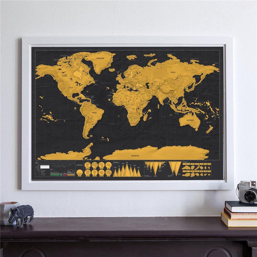 Scratch Off World Map Poster | Kalsten