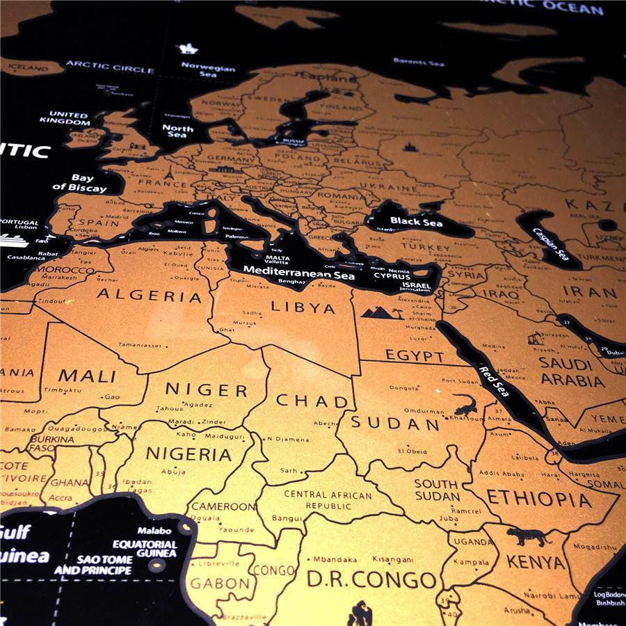 Scratch Off World Map Poster | Kalsten