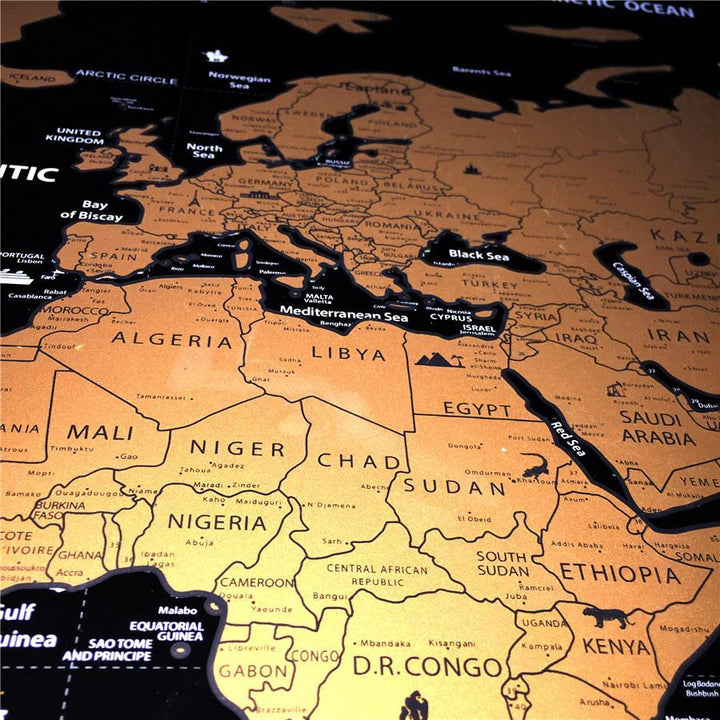 Scratch Off World Map Poster | Kalsten