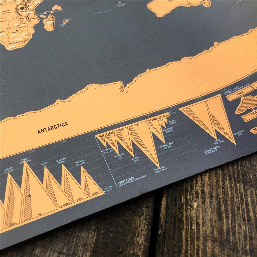 Scratch Off World Map Poster | Kalsten