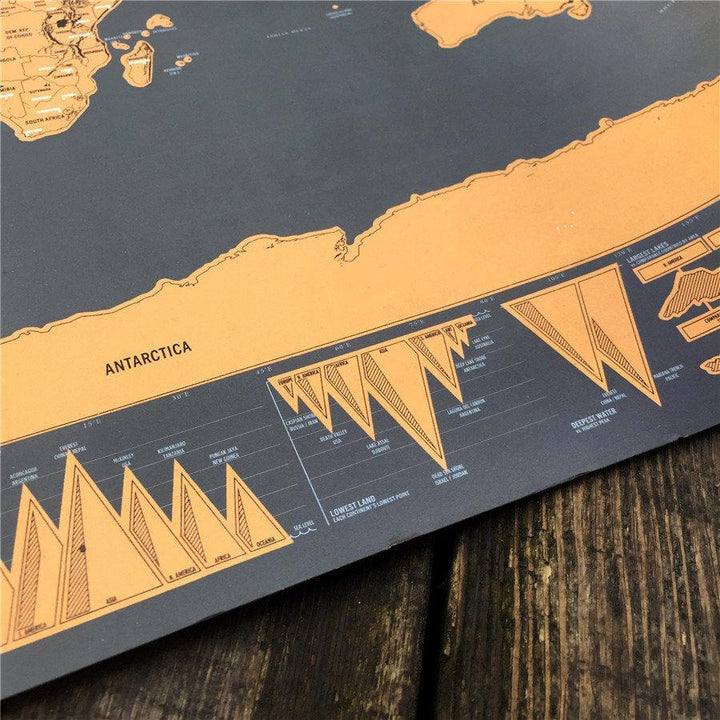Scratch Off World Map Poster | Kalsten