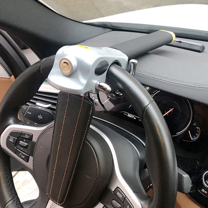 Adjustable Car Steering Wheel Lock with Three-Direction Mechanism and 3 Keys
