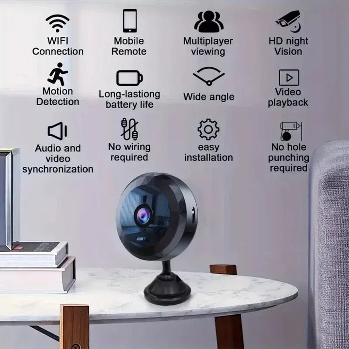 Kalsten | OPTIGUARD – Magnetic Mini WiFi Camera 1080P HD with Night Vision & Motion Detection