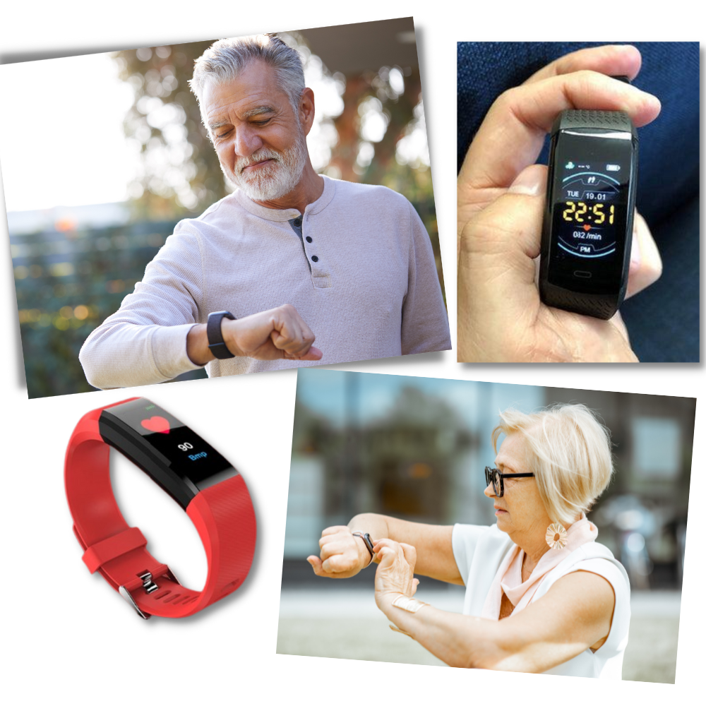 Kalsten | VitaWatch | Senior Smartwatch with Health Monitor and Large LED Screen