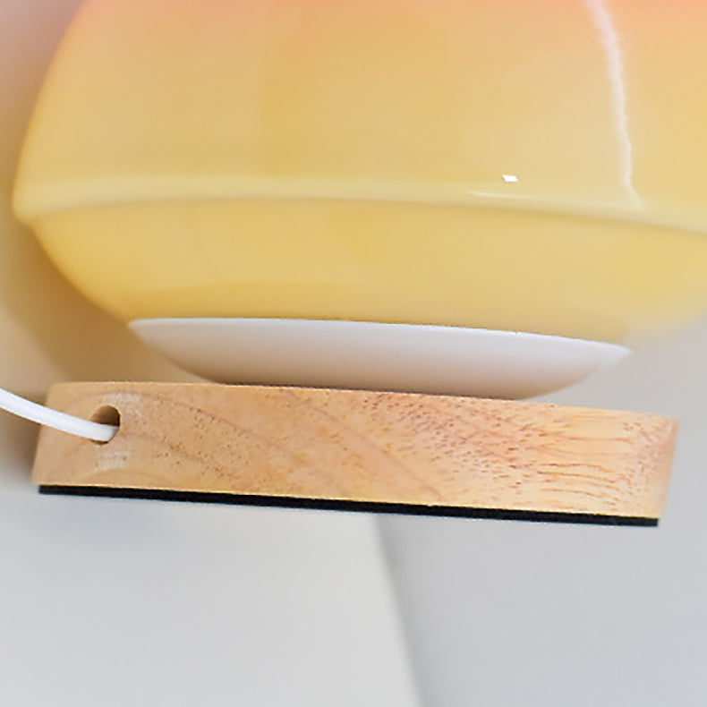 Peach Glass Table Lamp | Kalsten