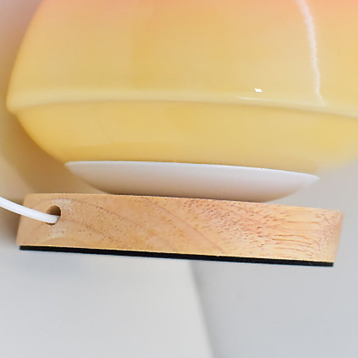 Peach Glass Table Lamp | Kalsten