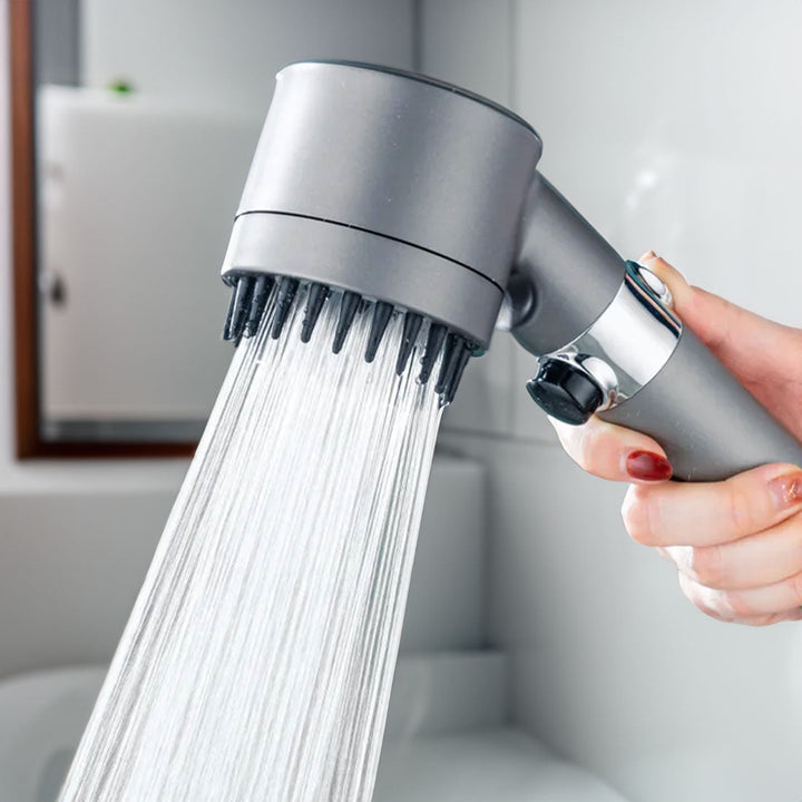 AquaBoost Adjustable High-Pressure Shower Head with Water Filter and 3 Spray Settings | Kalsten