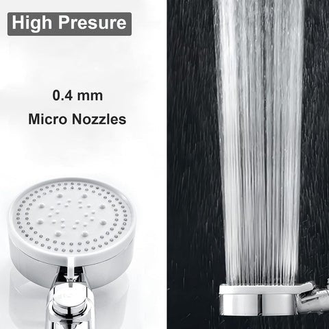 Kalsten | 5-Mode Shower Head for Low Pressure | Stop Button for Easy Water Control