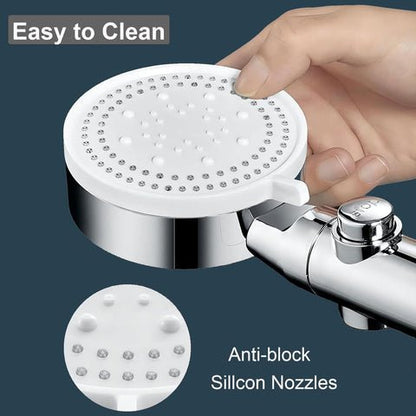 BowLift | 5-Mode Shower Head for Low Pressure | Stop Button for Easy Water Control