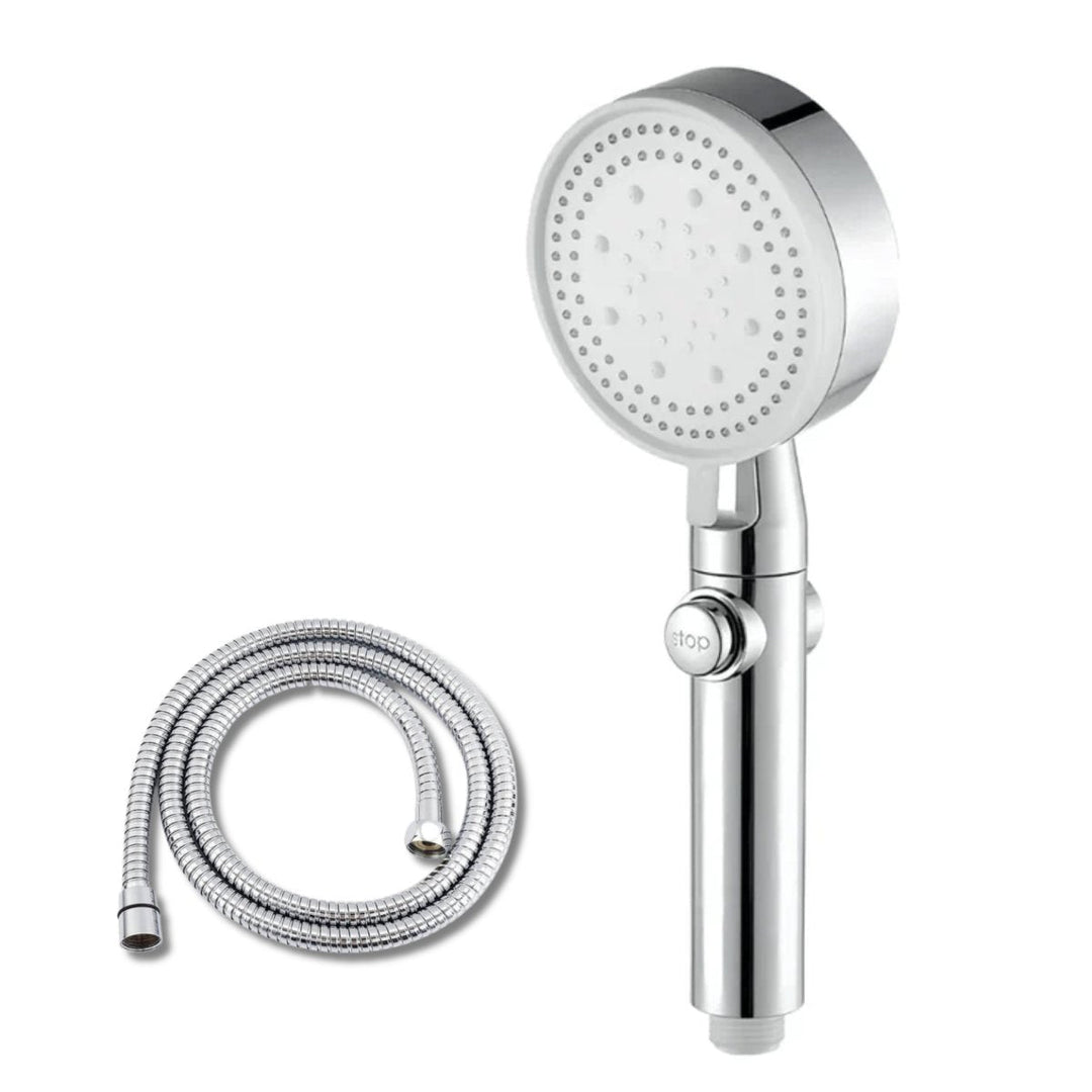 Kalsten | 5-Mode Shower Head for Low Pressure | Stop Button for Easy Water Control