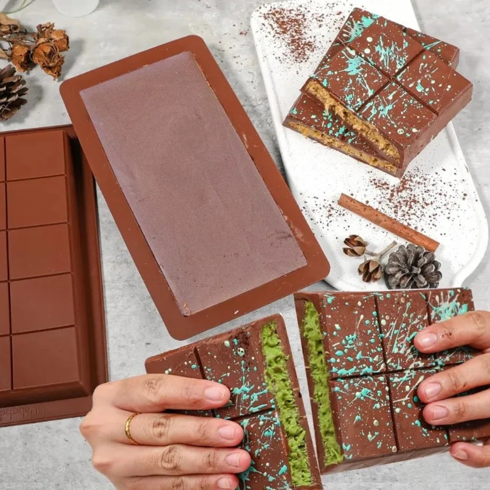 Silicone Chocolate Bar Mold Break-Apart Rectangle Mold Wax Melt Molder | Kalsten