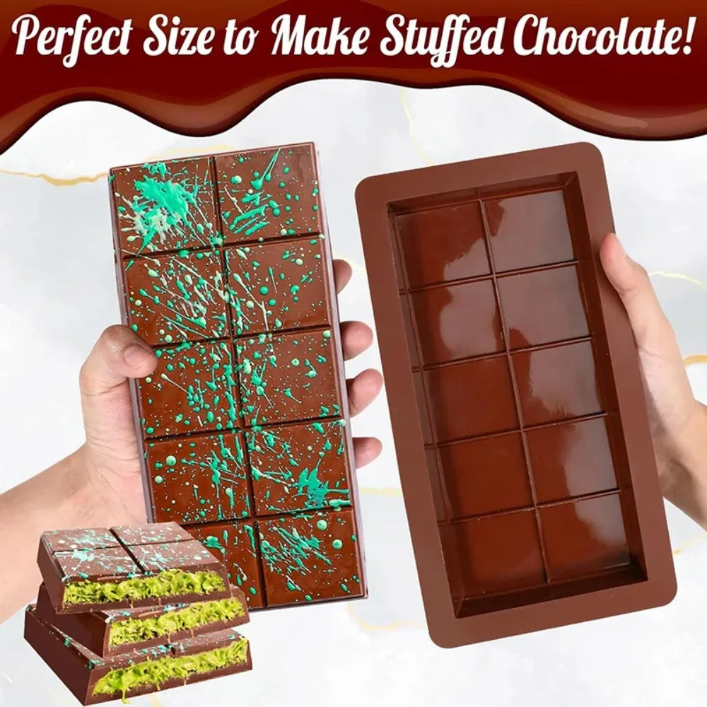 Silicone Chocolate Bar Mold Break-Apart Rectangle Mold Wax Melt Molder | Kalsten