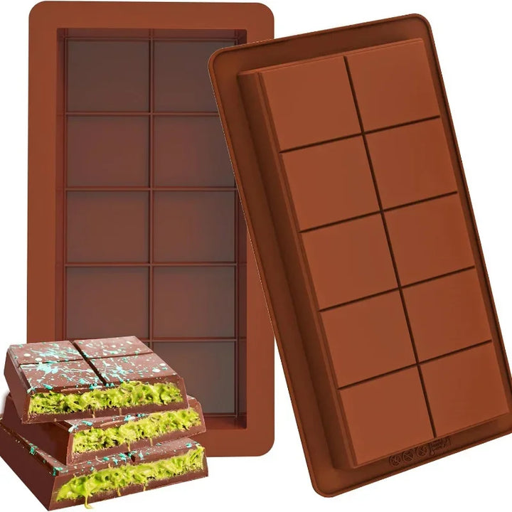 Silicone Chocolate Bar Mold Break-Apart Rectangle Mold Wax Melt Molder | Kalsten