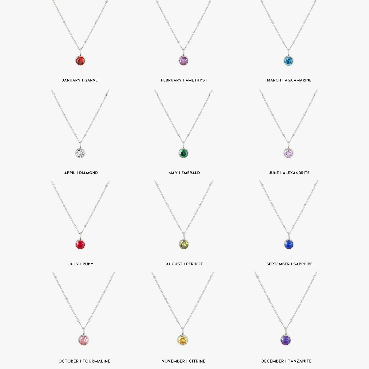 Aurora Birthstone Necklace - An Enchanting Connection