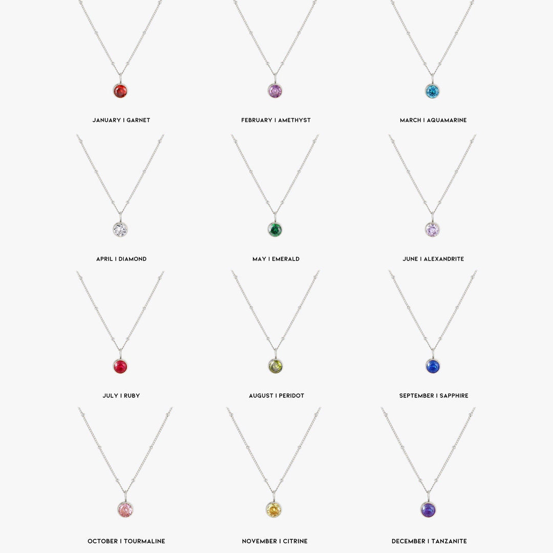 Birthstone Pendant Necklace
