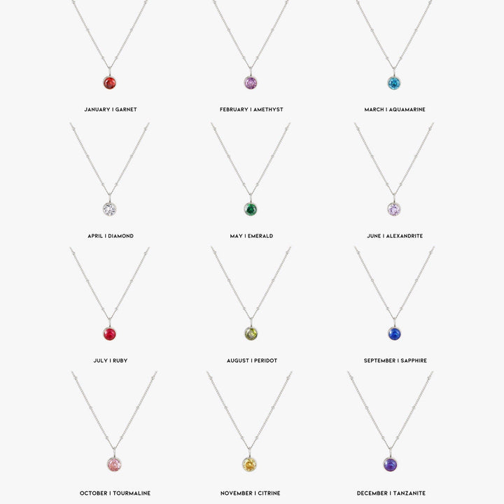 Birthstone Pendant Necklace