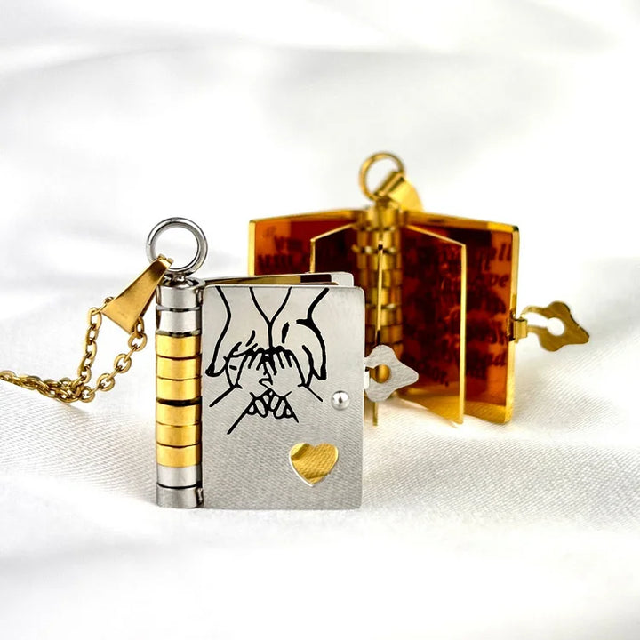 Kalsten | Memory Book Hanger Necklace – Symbolic Jewelry with Loving Message