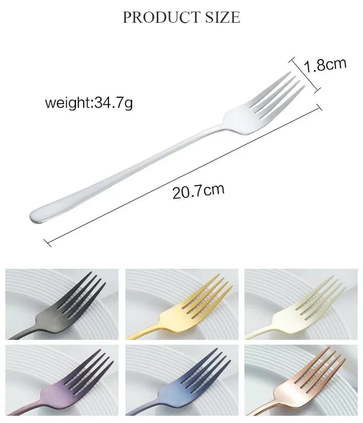 Kalsten | Silvéra – Elegant Dining Fork, Durable Plated Stainless Steel Utensil