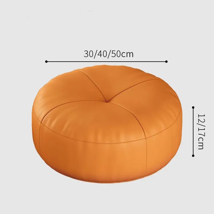 Kalsten | Zen Cushion – Round Japanese Seat Cushion made of Nappa Leather in Tatami Style