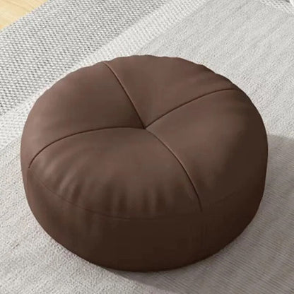 Skanto | Zen Cushion – Round Japanese Floor Cushion in Nappa Leather, Tatami Style