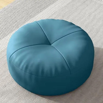 Skanto | Zen Cushion – Round Japanese Floor Cushion in Nappa Leather, Tatami Style