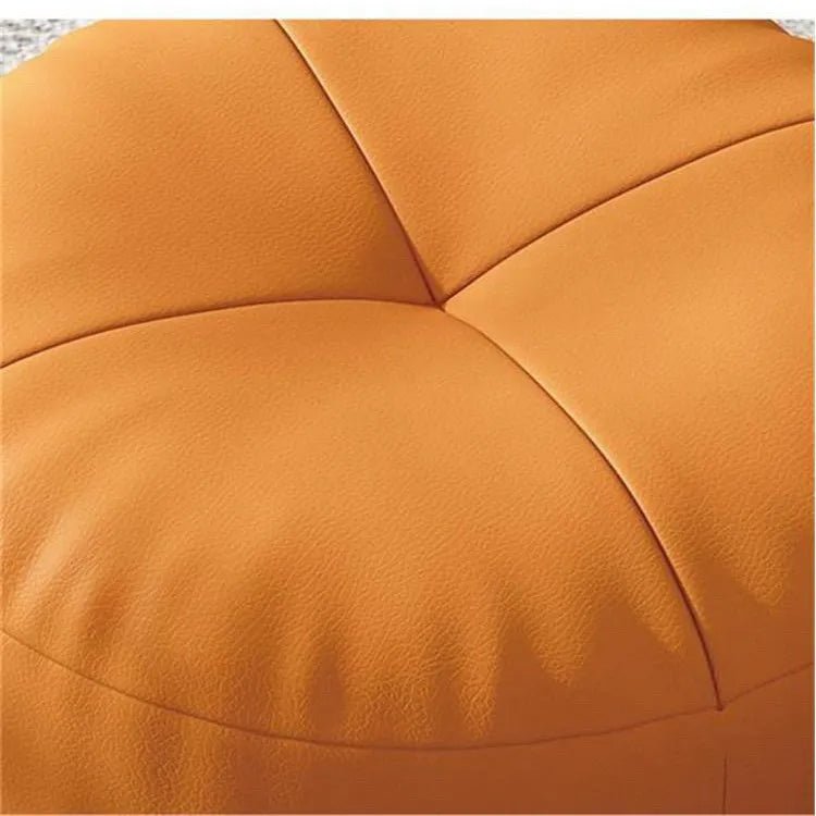 Zen Cushion – Round Japanese Sitting Cushion made of Nappa Leather in Tatami Style | Kalsten
