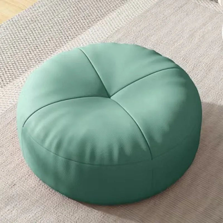 Zen Cushion – Round Japanese Sitting Cushion made of Nappa Leather in Tatami Style | Kalsten