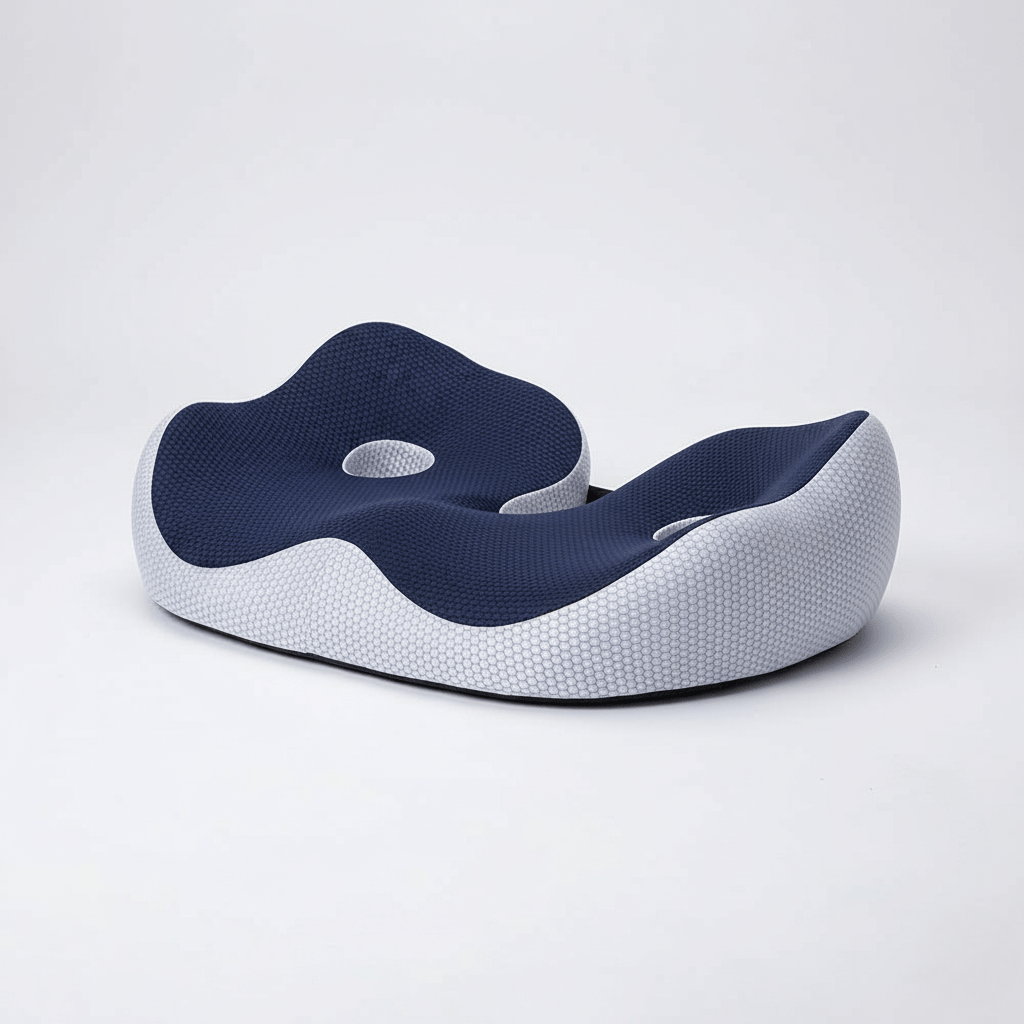 Kalsten | SITRELIEF – Adjustable Memory Foam Seat Cushion for Tailbone & Back Support